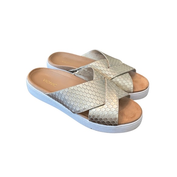 Vionic Splendid Lou Womens Strap Sandal Gold - Picture 1 of 7